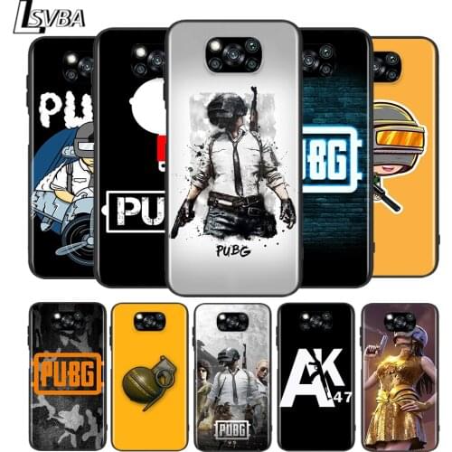 Fashion PUBG Game for Xiaomi Poco X3 NFC X2 M3 M2 F2 Pro C3 F1 A2 Lite A1 Mix3 Play Silicone Soft Black Phone Case