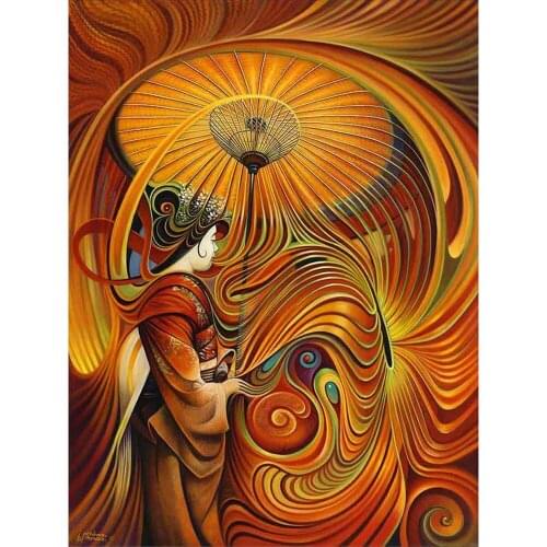 Abstract Flower Landscape DIY Cross Stitch Embroidery 11CT Kits Needlework Craft Set Printed Canvas Cotton Thread Wholesale