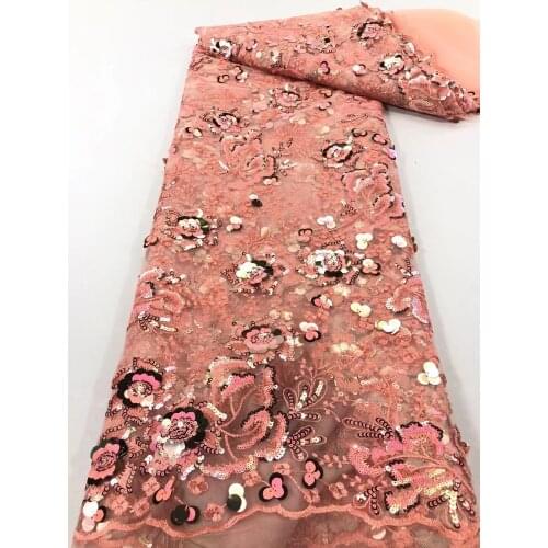 Latest French Nigerian Velvet Laces Fabric with stones 2021 High Quality Sequins African Lace Fabric For Wedding dress