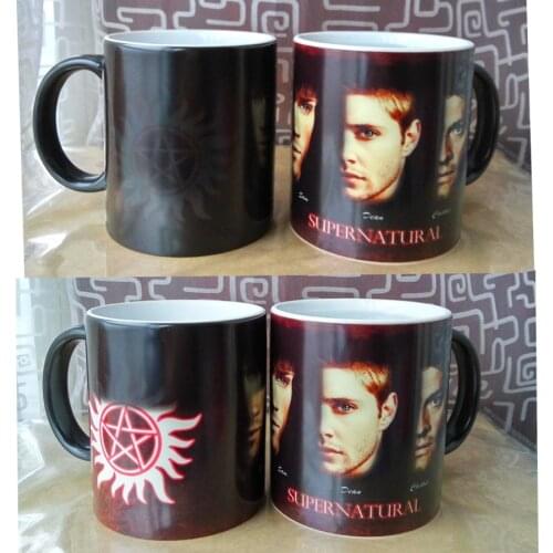 New Arrive!-supernatural mug Heat Sensitive Mug color changing mugs coffess cup for friend gift