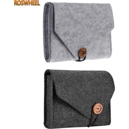 New Felt Pouch Power Bank Storage Bag For Data Cable Mouse Travel Organizer JUL29
