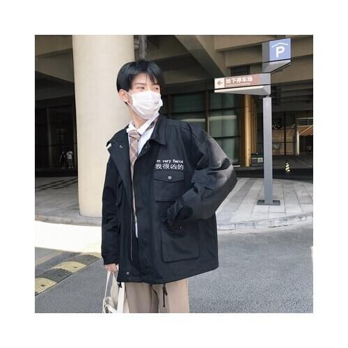 Tooling jacket autumn men Multi-pocket safari style jacket Plus velvet thick warm coat fashion mens loose zipper Brand outwear