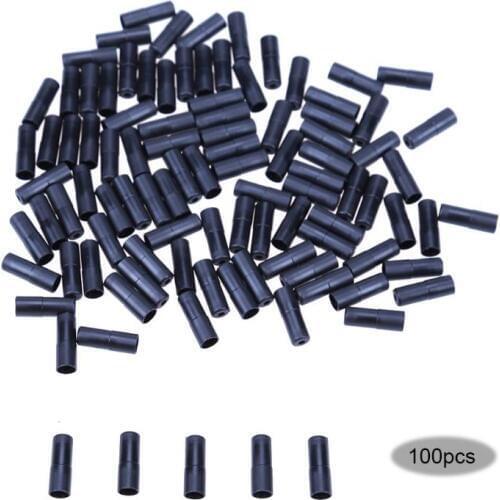 100pcs Plastic MTB Bike Brake Cable Cap Shift Cable Bicycle Derailleur Shifter Cable End Tip Caps Bike Parts Black 5mm Diameter