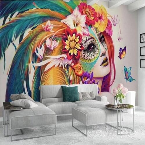 Custom 3D Wallpaper Creative Hand Painted Colorful Butterfly Beauty Art Painting Living Room Bedroom Study Room Decor Waterproof