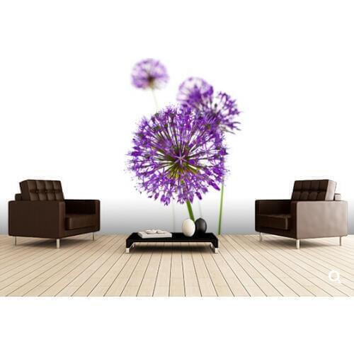 Custom floral wallpaper,Beautiful Allium Flowers,3D photo murals for modern living room bedroom backdrop waterproof wallpaper