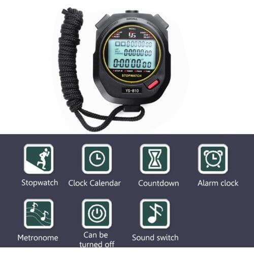 Professional Handheld Timer Digital Stopwatch 10/30/60/100 tracks Multifuction Sports Running Training Timer Stopwatch qiang