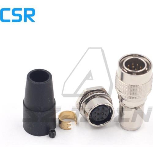 Hirose Connector 10pin ,HR10A-10P-12P/HR10A-10r-10S, Industrial camera power plug and socket, M12 panel mounting socket