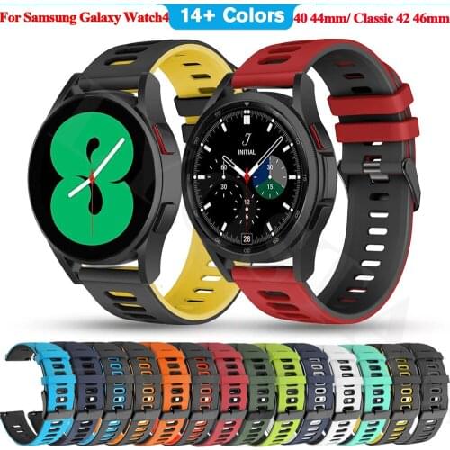 Watchband Straps For Samsung Galaxy Watch4 44 40mm Soft Silicone Band Galaxy Watch 4 Classic 42 46mm Smartwatch Bracelet Correa