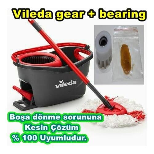 Vileda Repair Gear + Roller Bearing (Turbo-Coper Brand Pedal for Cleaning Bucket)