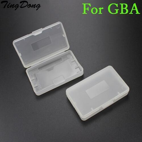 TingDong 2Pcs/lot Clear Plastic Game Cards Cartridge Case Dust Cover Case For Nin tendo Game Boy Advance GBA