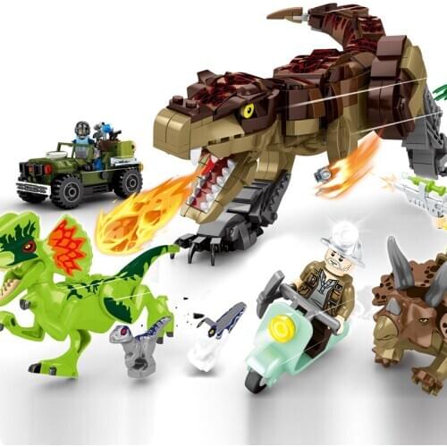 Tyrannosaurus Rex Jurassic period Dinosaur world Park Model Building Blocks Bricks toys boys gifts