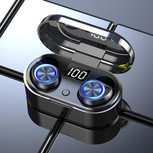 TW80 Bluetooth Wireless Headset LED Digital Display TWS Bluetooth Headset 5.0 Stereo Sound Effect HD Call Sports Earphone