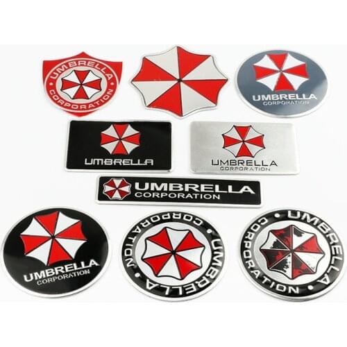 Umbrella Corporation 3D Metal Chrome Aluminium Alloy 3D Emblem Badge Sticker Decal Auto Accessory
