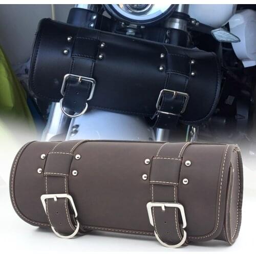 Vintage Leather Motorcycle Tool Bags For Harley Yamaha Kawasaki Hond Suzuki choppers touring custom bikes Storage Bag
