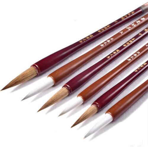 High Grade Calligraphy Pen 3pcs Chinese Wolf Hair Writing Brush Chinese Calligraphy Painting Woolen Writing Brush Tinta China
