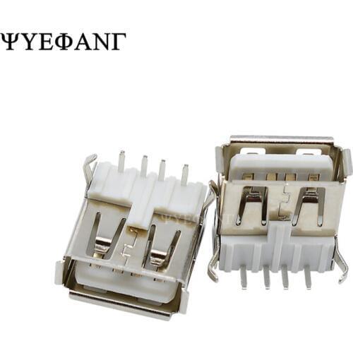 10Pcs USB Type A Standard Port Female Solder Jacks Connector PCB Socket USB-A type