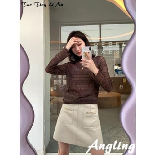 2021 New Fashion Real Genuine Sheep Leather Skirt G4