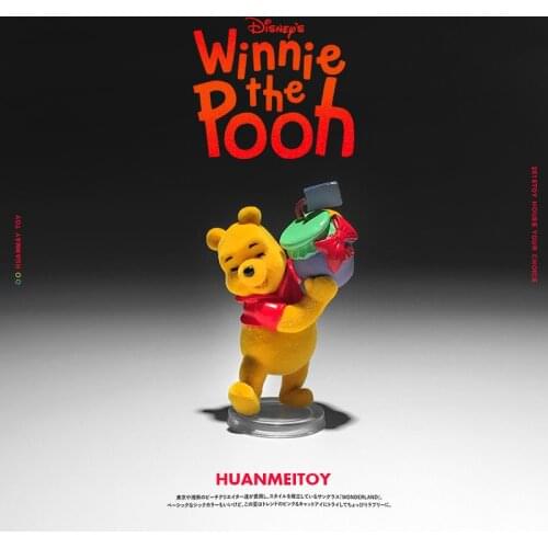 24piece 6cm winnie the pooh the cute pooh bear figure collection toys Decorations DIY Materials flocking toys