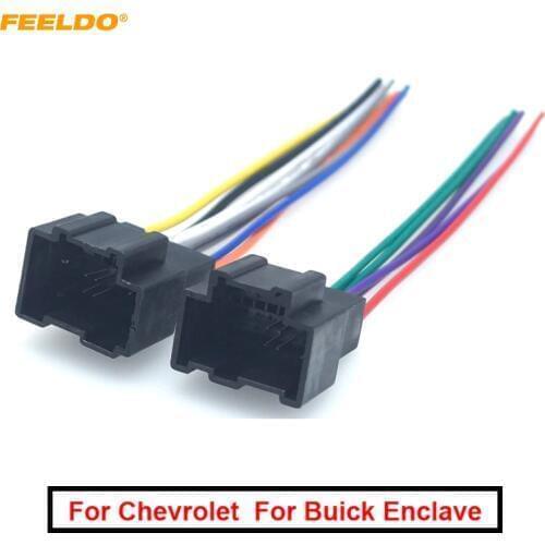 5Set Car Radio Audio ISO Wiring Harness Cable Adapter For Chevrolet Captiva Enclave Silverado Tahoe Stereo Plug Into Factor Wire