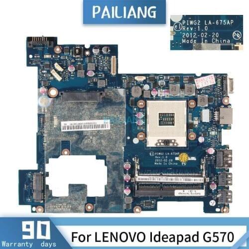 LA-675AP For LENOVO Ideapad G570 HM65 Mainboard Laptop motherboard tested OK