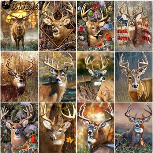Diamond Painting Deer In The Jungle 5D Diy Wall Art Beautiful Scenery Sticker Diamond Embroidery Inlaid Room Decoration Gift