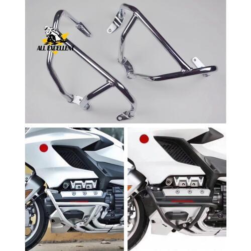 For HONDA Gold Wing 1800 GL1800 F6C 2018 2019 Bumper Engine Guard Crash Bar Black & Chrome