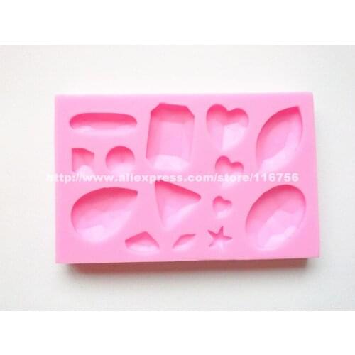 Free Shipping Diamond Shaped Silicone Mold Cake Decoration Fondant Cake 3D Food Grade Silicone Mould 078