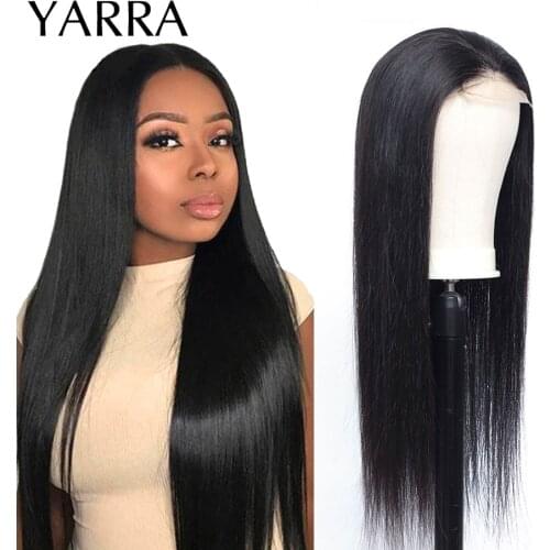 Brazilian Straight Lace Frontal Wig Human Hair Pre Plucked Bone Straight 4x4 Closure Wig Human Hair Wigs For Black Women Yarra