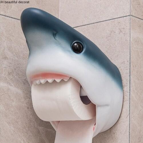 Punch-free Toilet Tissue Holder European Style Paper Roll Holder Bathroom Waterproof Wall-mounted Creative Tissue Box Decoration