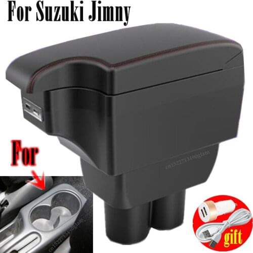 For Suzuki Jimny Armrest Jimny 2007-2015 2013 2014 JB74 Retrofit parts Car Armrest box Storage box car Interior accessories 6USB