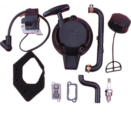 Ignition Coil & Recoil Starter Oil Outlet Valve Plate Tube Cap Set Fit Honda GX25 GX25N GX 25 25N Lawn Mower Small Engine Parts