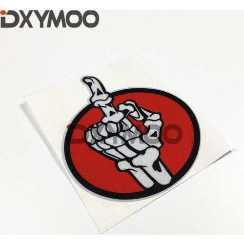 Pack of 2PCS Car Styling Motorcycle Motorbike Helmet Car Whole Body Sticker Decals for METAL ROCK Finger