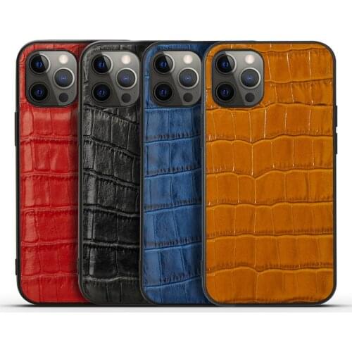 Crocodile Pattern Genuine Leather Shockproof Case Cover for iPhone 12 Pro Max 11 XS Max XR X