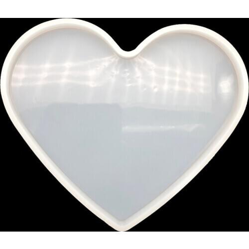 1pcs Transparent Liquid Silicone Resin Mold Heart Shape Large Tray Molds For DIY Jewelry Making