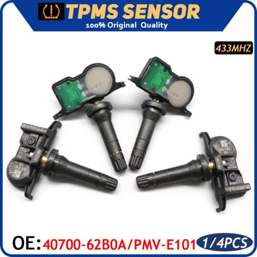 PMV-E101 Tire Pressure Monitoring System Sensor TPMS For Nissan QX50 Titan 2016-2019 433MHz TPMS Sensor 40700-62B0A 40700-6LB0A