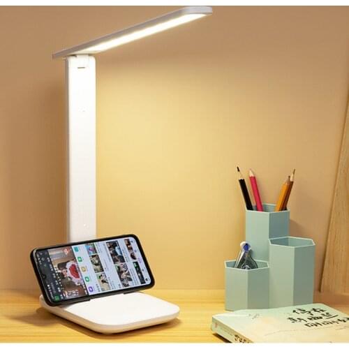 LED Desk Lamp Foldable 3 Light Colors Touch Dimming Table Lamp Usb Charge Eye Protection Bedside Reading Night Light For Student