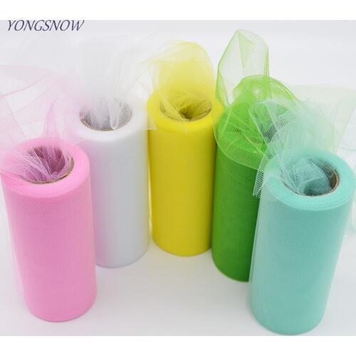 Tulle Roll 6''* 25 yard Organza Spool Tutu Scrapbooking Supplies Wedding DIY Party Baby Shower Decoration Suplies