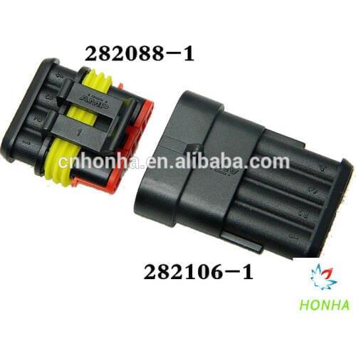 High quality 4 Pin AMP 1.5 Connectors Waterproof Electrical Wire harness male and femle Connector DJ7041-1.5 lamp connector