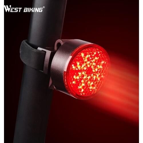 WEST BIKING Bicycle Taillight USB Rechargeable Rear Warning Lamp LED Bright Safety MTB Cycling Bicicleta Accessories Bike Light