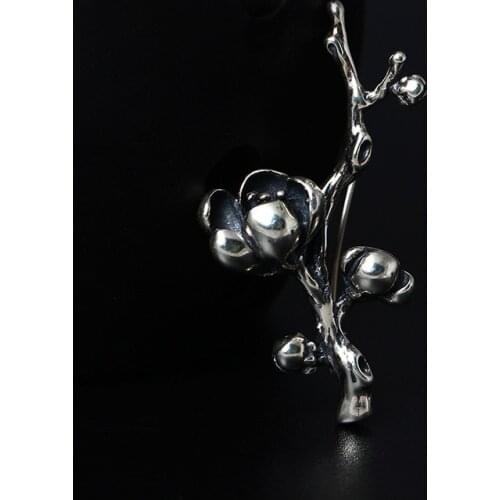 Authentic 925 Sterling Silver Magnolia Magnolia Pins And Brooches For Women Original Design Elegant Brooch Accessory