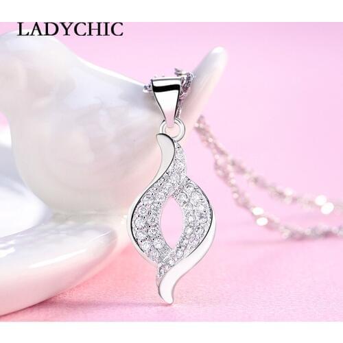 LADYCHIC New Fashion Design Tiny Cubic Zircon Pendant Necklace as Birthday Present Simply Elegant Jewelry Accessories LN1101