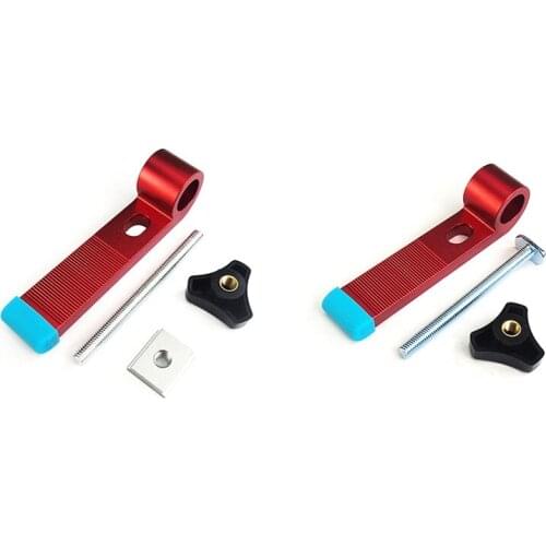 1Set Universal Clamping Blocks Platen Miter Track Clamping Blocks M8 Screw Woodworking Joint Hand Tools Set