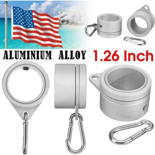 1 pair of Aluminum Alloy Flagpole Ring 360 degree rotating flagpole ring install flagpole ring
