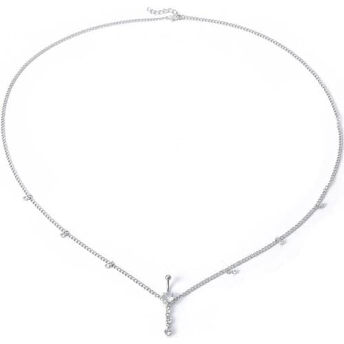 1pc Women Waist Chain Fashion Crystal Decor Waist Chain Belt Belly Chain With Navel Ring Body Jewelry Accessories Party Dress Up