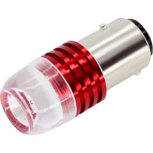 10pcs S25 P21W 1156 BA15S Strobe flash 3W Lens 3 SMD 7020 LED Car turn signal light stop parking lights lamp 12V white yellow