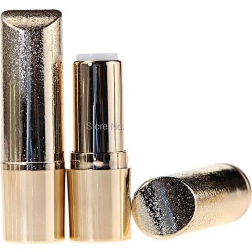 12.1mm Round Empty Lipstick Tube New Model Gradient Gold Lip Balm Container DIY Plastic Packaging Cosmetic Container 30pcs/Lot