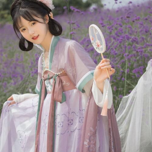2021 hanfu female fairy elegant tang dynasty improve chinese style elements simple and elegant stage performance dress hanfu
