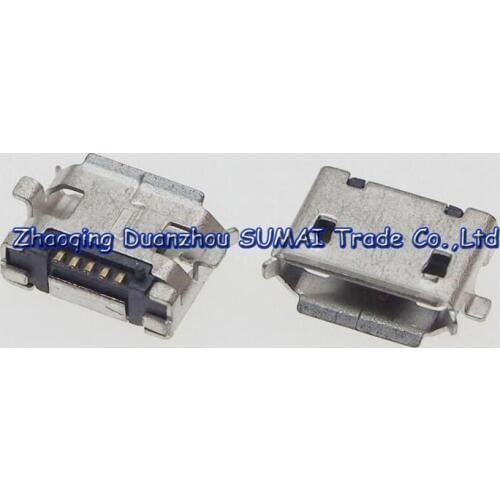 60pcs/lot micro 5P USB JACK micro 5Pin charging port usb connector SMD Two feet