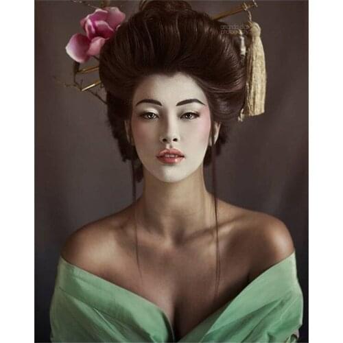 Diamond Embroidery Sale 5D Diamond Painting,Japanese geisha,Cross Stitch Square Full Mosaic Needlework Home Decoration