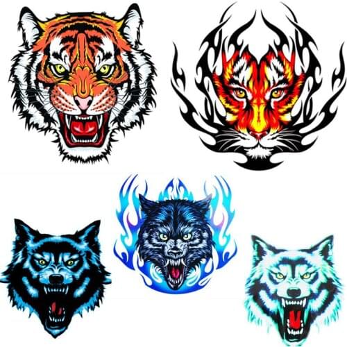 Tiger head car sticker tiger body decoration personality creative scratch cover waterproof decoration sticker for Audi car